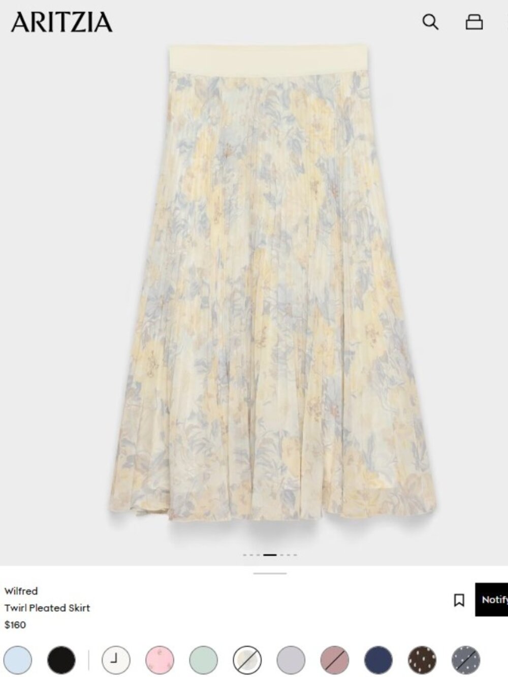 Wilfred Twirl Pleated Skirt